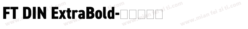 FT DIN ExtraBold字体转换